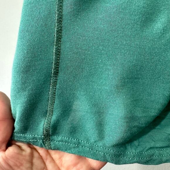 Anthropologie Tiny Kate Lace Embroidered Dolman Top Sz XS Teal Green Mixed Media - Picture 13 of 14